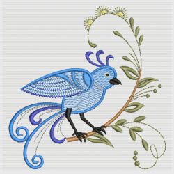 Jacobean Bird 06(Lg) machine embroidery designs