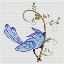 Jacobean Bird 07(Md) machine embroidery designs