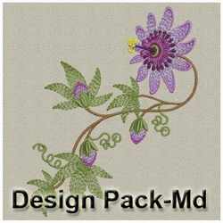 Passion Flower(Md) machine embroidery designs