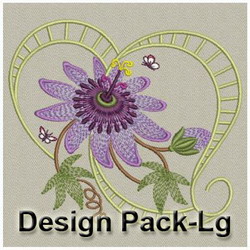 Passion Flower(Lg) machine embroidery designs