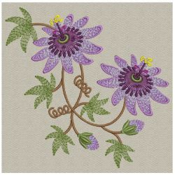 Passion Flower 02(Md) machine embroidery designs