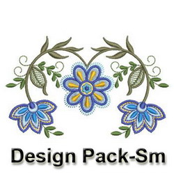 Heirloom Jacobean Flower(Sm) machine embroidery designs
