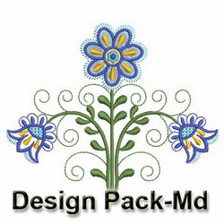 Heirloom Jacobean Flower(Md) machine embroidery designs