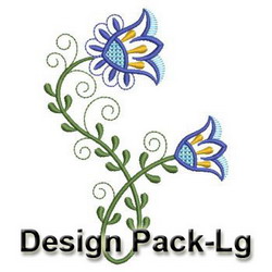 Heirloom Jacobean Flower(Lg) machine embroidery designs