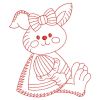 Redwork Bunny 09(Lg)