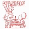 Redwork Happy Birthday 09(Sm)