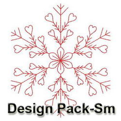 Redwork Snowflakes 1(Sm) machine embroidery designs