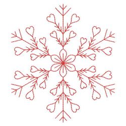 Redwork Snowflakes 1 03(Sm)