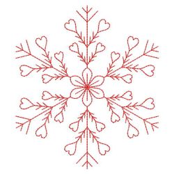 Redwork Snowflakes 1 03(Sm)