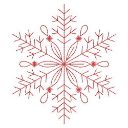 Redwork Snowflakes 1 10(Sm)