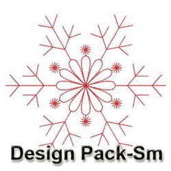Redwork Snowflakes 2(Sm) machine embroidery designs