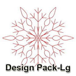 Redwork Snowflakes 2(Lg) machine embroidery designs