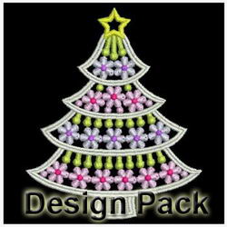 FSL Fancy Christmas Tree machine embroidery designs