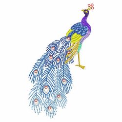 Crystal Peacocks 04(Sm) machine embroidery designs