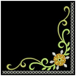 Heirloom Flower Corners 03(Lg) machine embroidery designs