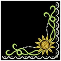 Heirloom Flower Corners 08(Lg) machine embroidery designs