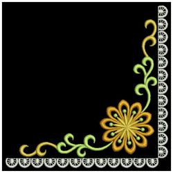 Heirloom Flower Corners 09(Lg) machine embroidery designs