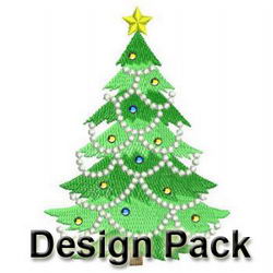 Crystal Christmas Trees machine embroidery designs