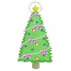 Crystal Christmas Trees 04 machine embroidery designs