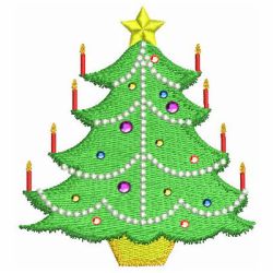 Crystal Christmas Trees 09 machine embroidery designs