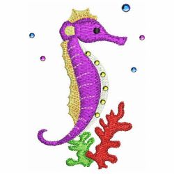 Crystal Sea Horses 03 machine embroidery designs