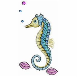 Crystal Sea Horses 04 machine embroidery designs