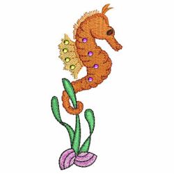 Crystal Sea Horses 07 machine embroidery designs