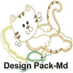 Vintage Cute Cats(Md) machine embroidery designs