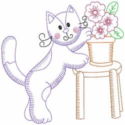 Vintage Cute Cats 01(Lg) machine embroidery designs