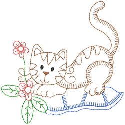 Vintage Cute Cats 08(Lg) machine embroidery designs