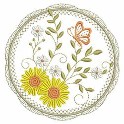 Butterfly With Floral 07(Lg) machine embroidery designs