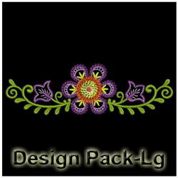 Fancy Flower Borders(Lg) machine embroidery designs