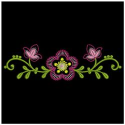 Fancy Flower Borders 02(Sm) machine embroidery designs