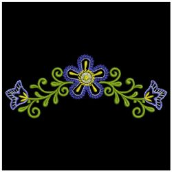 Fancy Flower Borders 08(Md) machine embroidery designs