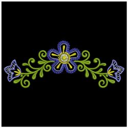 Fancy Flower Borders 08(Lg) machine embroidery designs