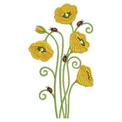 Spring Ladybugs 01(Md) machine embroidery designs
