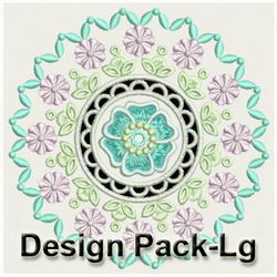Circle Flower Cutwork(Lg) machine embroidery designs