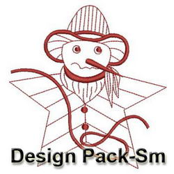 Redwork Snowmen(Sm) machine embroidery designs