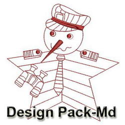 Redwork Snowmen(Md) machine embroidery designs