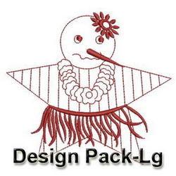 Redwork Snowmen(Lg) machine embroidery designs