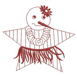 Redwork Snowmen 06(Lg) machine embroidery designs