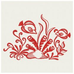 Redwork Tropical Fish 04(Lg) machine embroidery designs