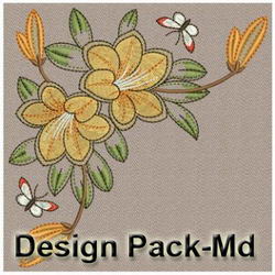 Yellow Azalea(Md) machine embroidery designs