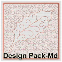 Trapunto Leaves Quilt Blocks(Md) machine embroidery designs