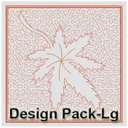 Trapunto Leaves Quilt Blocks(Lg) machine embroidery designs