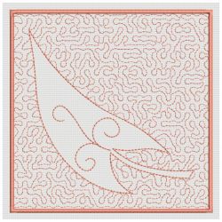 Trapunto Leaves Quilt Blocks 05(Md) machine embroidery designs