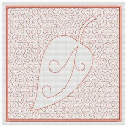 Trapunto Leaves Quilt Blocks 07(Md)