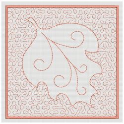 Trapunto Leaves Quilt Blocks 08(Lg) machine embroidery designs