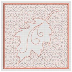 Trapunto Leaves Quilt Blocks 09(Lg) machine embroidery designs