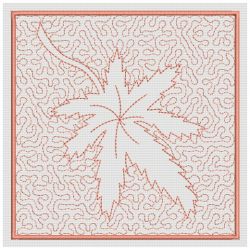 Trapunto Leaves Quilt Blocks 10(Md) machine embroidery designs